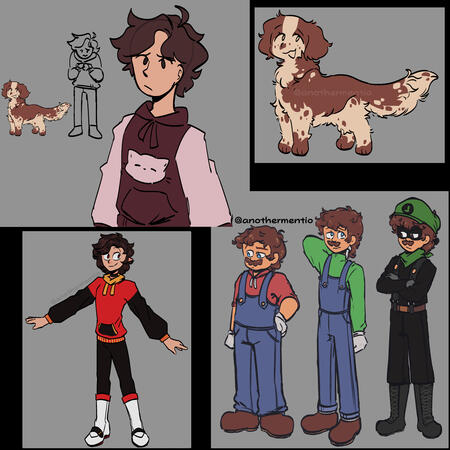 Some of my rougher sketches and character poses.